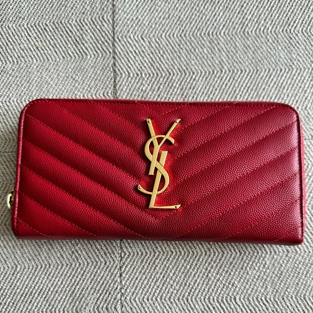 YSL Cassandre Matelassé Zip Wallet